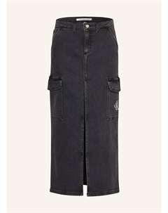 Джинсовая юбка карго, серый Calvin klein