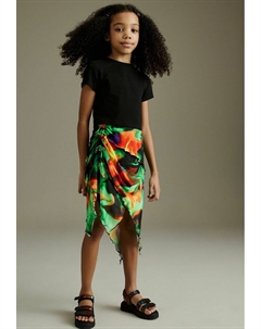 Юбка-карандаш PRINTED ASYMMETRIC REGULAR FIT, оранжевый Next