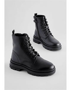 Ботильоны на шнуровке, черный Next