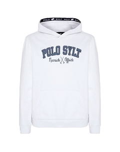 Толстовка с капюшоном MIT LABEL-TYPISCHEM SCHRIFTZUG, белый Polo sylt