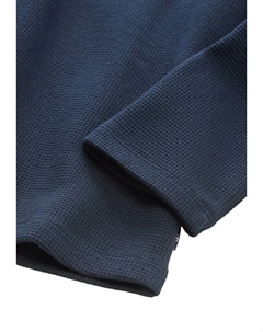 Рубашка с длинным рукавом MIT WAFFELSTRUKTUR, темно-синий Tom tailor