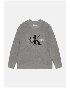 Вязаный свитер STITCH UNISEX, серый Calvin klein