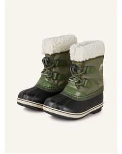 Сапоги yot pac на искусственном меху, зеленый Sorel