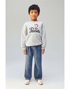 Толстовка оверсайз с принтом, серый H&m