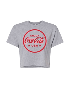 Укороченная футболка с рисунком Coca-Cola USA для юниоров, серый Licensed character