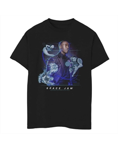 Фиолетовый костюм Space Jam 2 AI G Rhythm для мальчиков 8–20 лет, футболка с графическим рисунком и портретом Licensed character