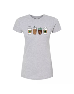 Облегающая футболка с кофейными чашками для юниоров, серый Licensed character