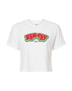 Укороченная футболка Barbie The Movie Kenrgy для юниоров, белый Licensed character