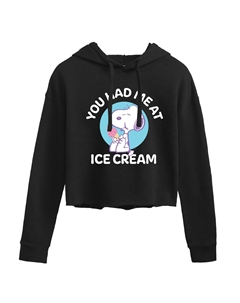Худи с рисунком Peanuts Ice Cream Juniors, черный Licensed character