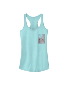 Майка с логотипом на левой груди и американским флагом любви Junior's Junior Licensed character