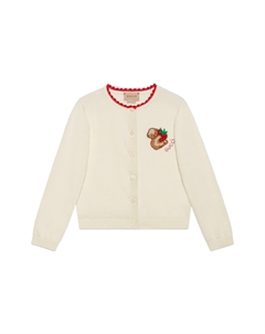 Свитер детский с рисунком, белый Gucci