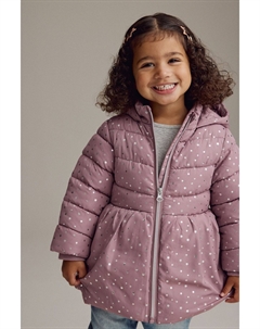 Водонепроницаемое пальто с фольгированной юбкой (3 мес 7 лет), розовый Next