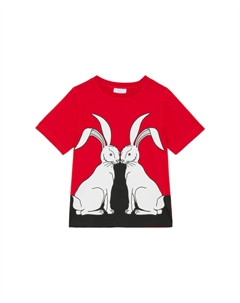 Футболка детская, красный / черный / белый Burberry