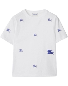 Футболка детская с принтом, белый / синий Burberry