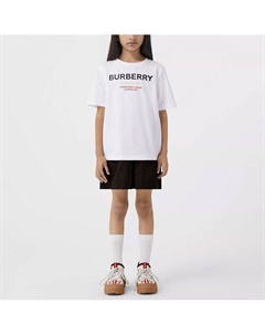 Футболка детская, белый / красный / черный Burberry