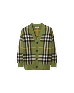 Свитер детский в полоску, зеленый Burberry