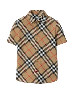 Рубашка детская в полоску, коричневый Burberry