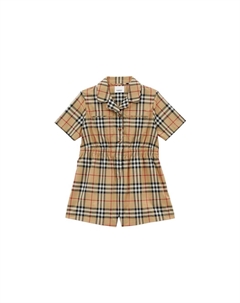 Комбинезон детский в винтажную клетку, хаки Burberry