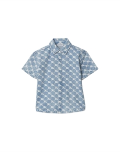 Рубашка детская с узором, светло-голубой Burberry