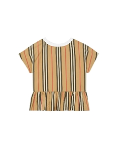 Футболка детская, белый / коричневый Burberry