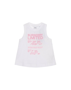 Майка детская, белый / розовый Burberry