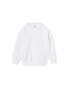 Толстовка детская с выпуклым логотипом, белый Burberry
