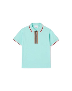 Футболка детская на полумолнии, светло-голубой Burberry