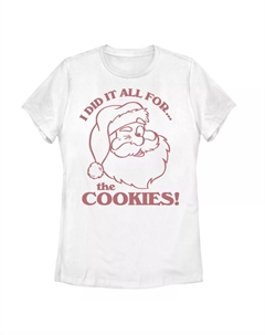 Рождественский Санта-Клаус для юниоров, футболка «Я сделал все это ради печенья» Unbranded