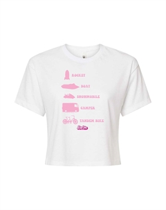 Укороченная футболка The Movie Vehicles для юниоров, белый Barbie