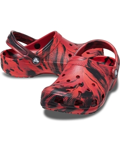 Сабо Classic Marbled Tie-Dye Clog, цвет Pepper/Black Crocs