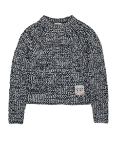 Джемпер с нашивкой-логотипом, черный Nº21 kids