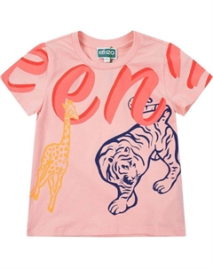 Детская футболка с круглым вырезом и графическим принтом Kenzo