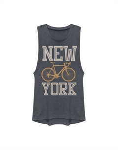 Футболка New York Orange Line с рисунком велосипеда и мускулами для юниоров Unbranded