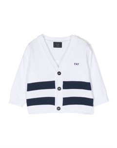 Кардиган в полоску, белый Fay