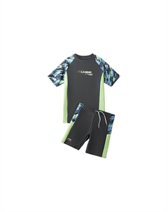 Детский детский купальник, зеленый Li-ning