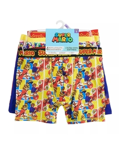 Набор из 4 трусов-боксеров из крутой пряжи Super Mario Bros., мультиколор Licensed character