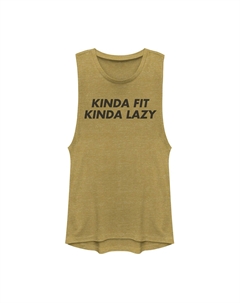 Мускулистая футболка для юниоров «Kinda Fit Kinda Lazy» Unbranded