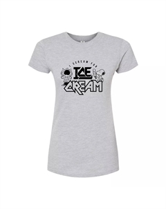 Футболка с рисунком мороженого Peanuts Charlie Brown & Snoopy Scream для юниоров, серый Licensed character