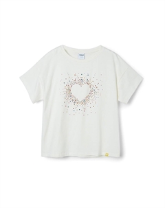 Футболка с декоративными камнями, белый Desigual
