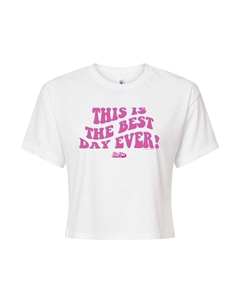 Укороченная футболка The Movie Best Day для юниоров, белый Barbie