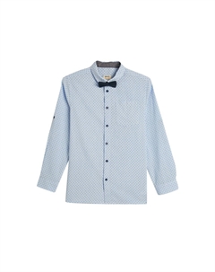 Рубашка LONG SLEEVE CLASSIC NECK WITH BOWTIE, светло-голубой Koton