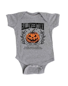 Хэллоуинтаун Эст. Детское боди 1998 года, цвет Heather Grey The juniper shop