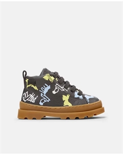 Детские кожаные ботильоны Brutus Twins, серый Camper