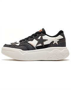 Кеды, скейтборд обувь женская низкая черный/белый 361