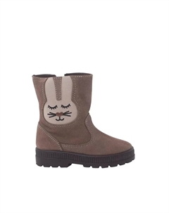 Сапоги из эластичной замши серо-коричневого цвета для девочки, цвет Topo Pisamonas