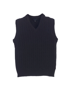 Мягкий вязаный свитер с V-образным вырезом для мальчиков из 100 % хлопка, жилет, черный Gioberti