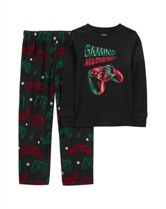 Праздничные флисовые пижамы для мальчиков 4–14 лет, 2 шт., цвет Gamer Carter`s