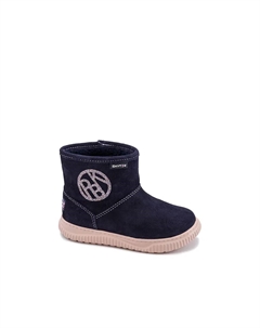 Кожаные ботильоны для девочки, темно-синий Pablosky