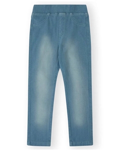 Леггинсы для девочек с эффектом стирки и эластичным поясом, светло-голубой Canada house