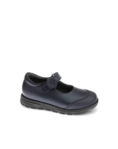 Кожаные туфли Мэри Джейн для девочек на застежке-липучке, синий Pablosky
